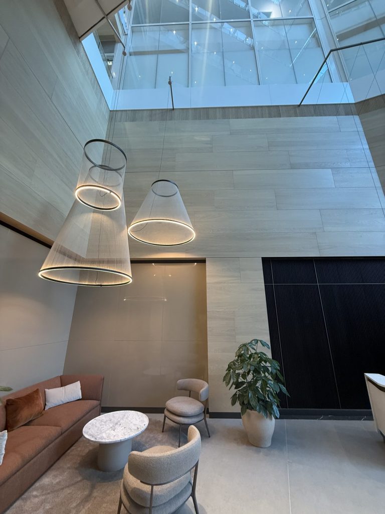 Modern interior design with furnishings