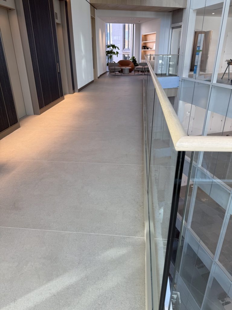 Modern office interior with seating