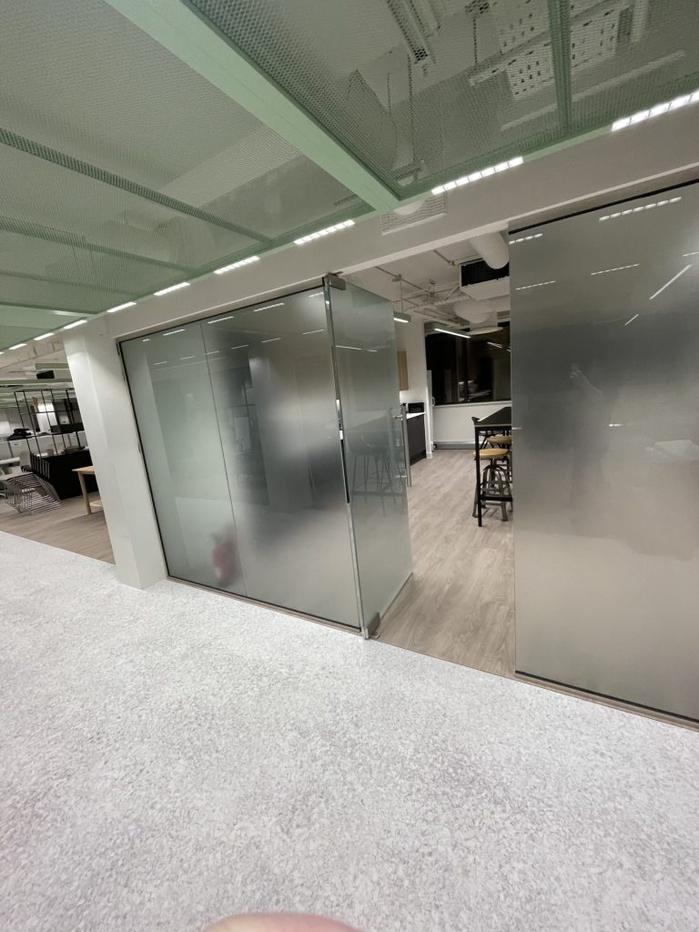 Modern office with glass walls