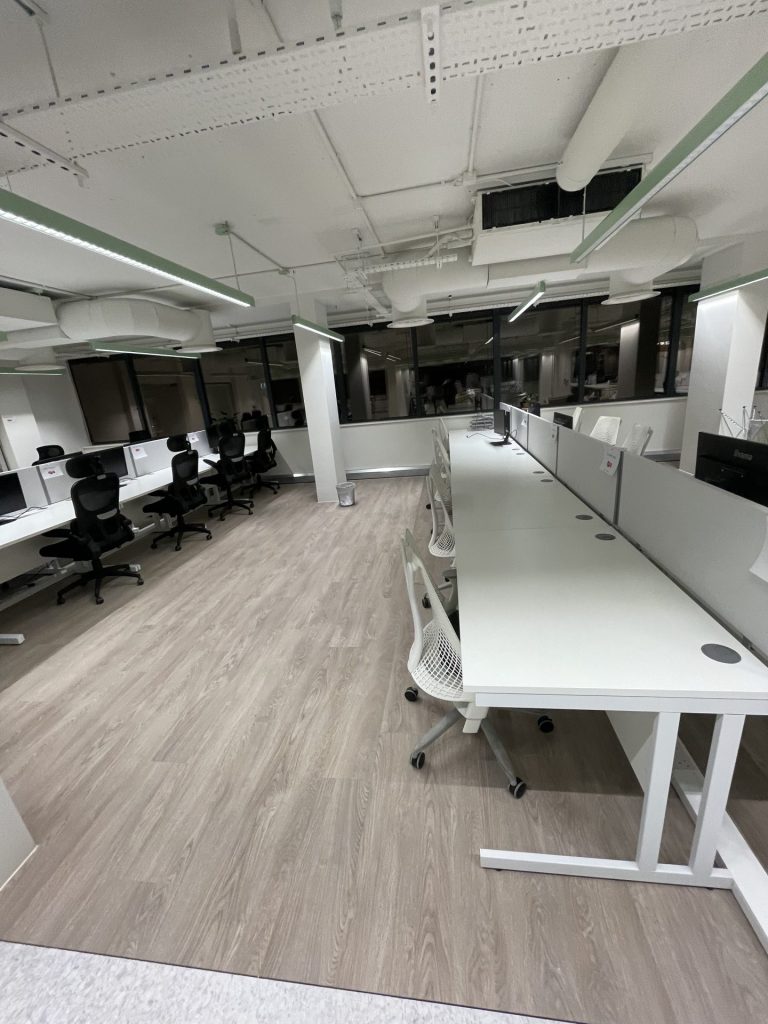 Modern office workspace interior
